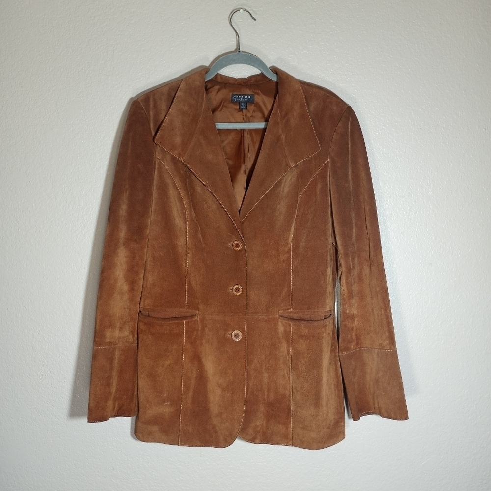 Classiques Entier Suede Vintage 70s Retro Funky Wide Lapel Western Blazer Jacket